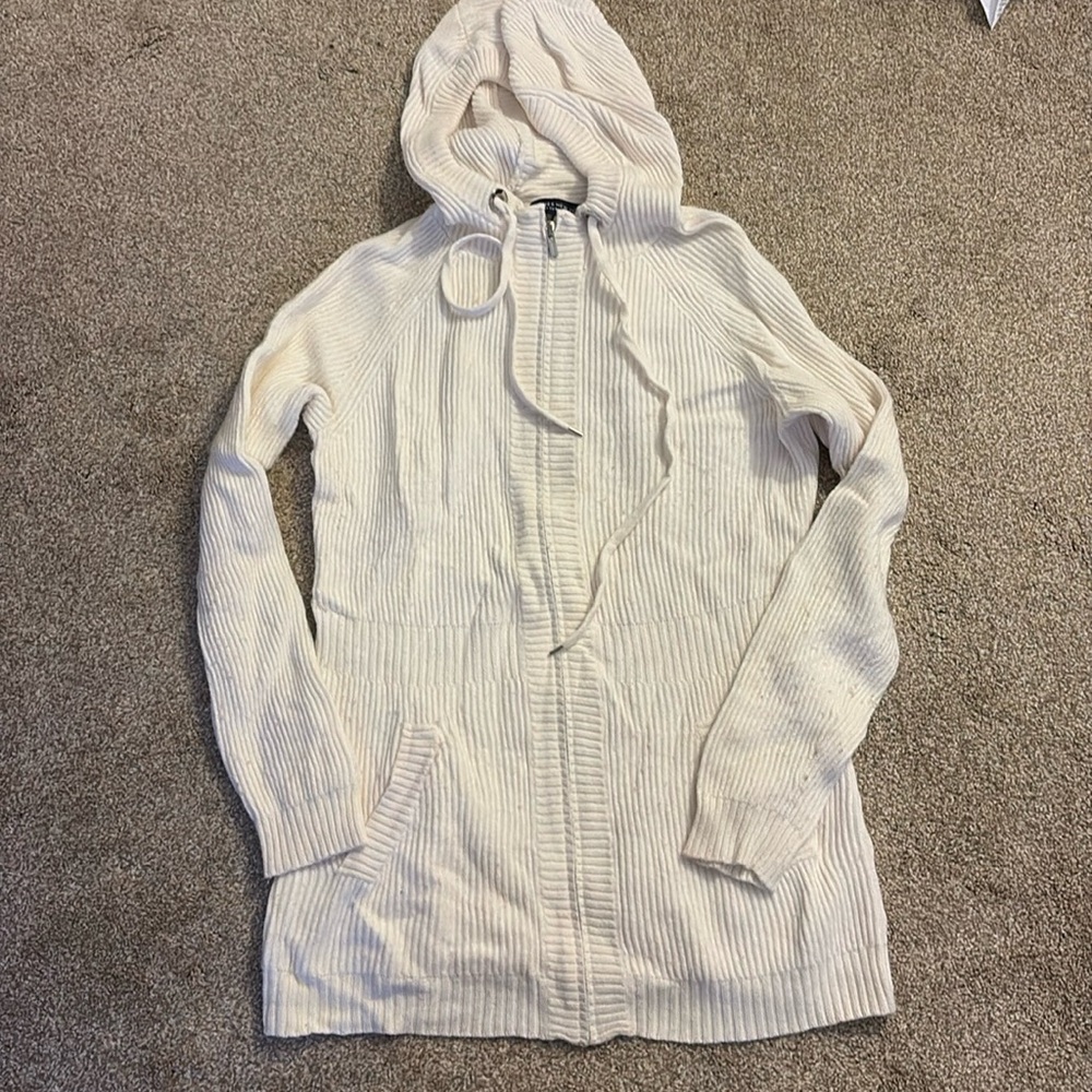 Women’s Long Hoodie Cardigan, Size Medium